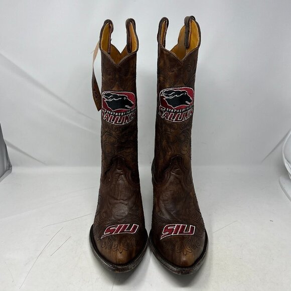 Game Day Boots Southern Illinois University Sulkis Distressed Leather Size 11B - Picture 6 of 14